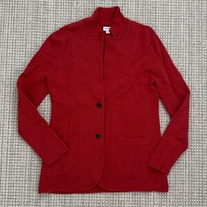 J. Crew Factory Orange Red Sweater Blazer Women’s size Medium